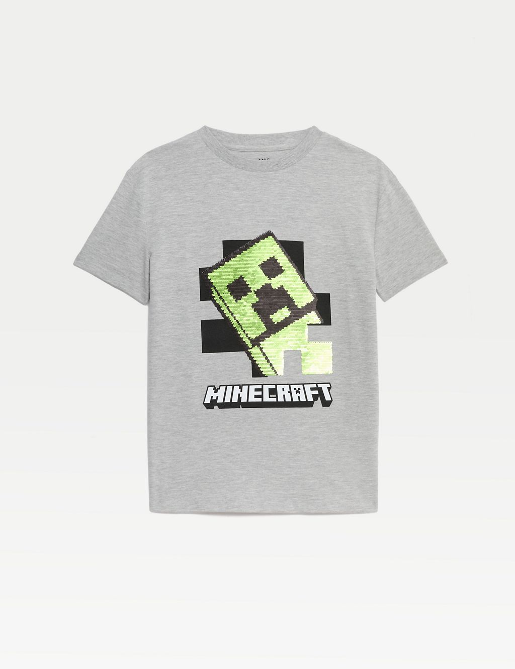 Cotton Rich Minecraft™ Sequin T-shirt (6-16 Yrs) 3 of 3