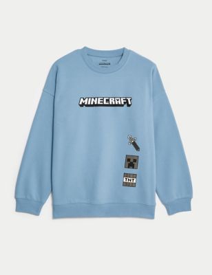 Cotton Rich Minecraft™ Sweatshirt (6-16 Yrs) Image 2 of 5