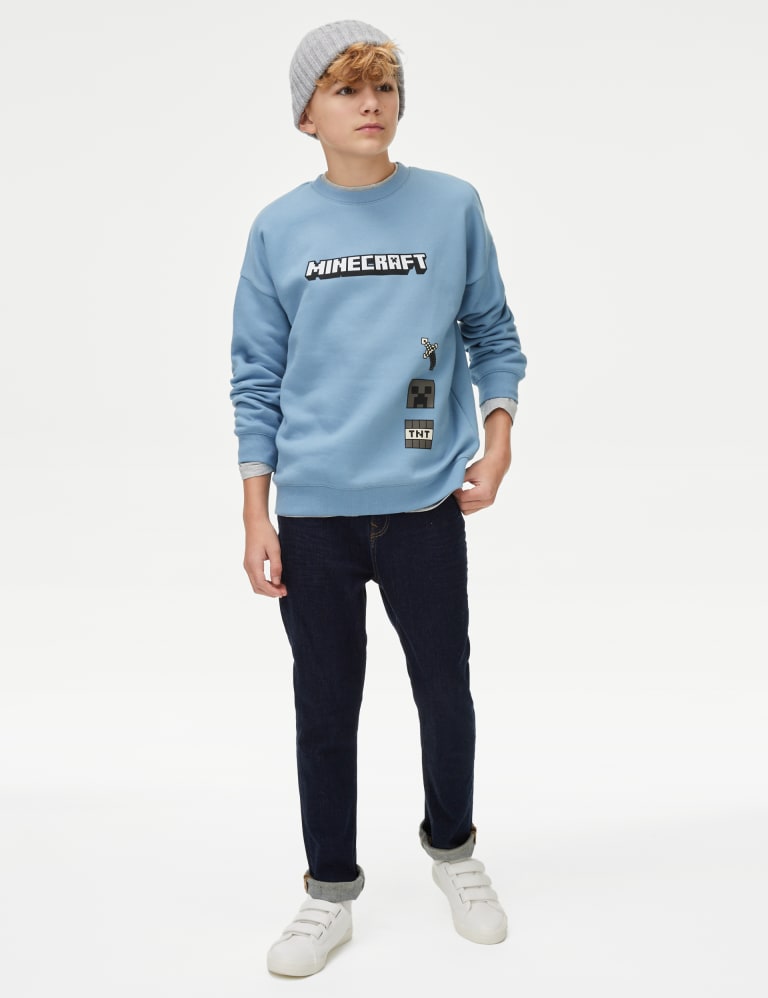 Cotton Rich Minecraft Sweatshirt 6 16 Yrs M S Collection M S