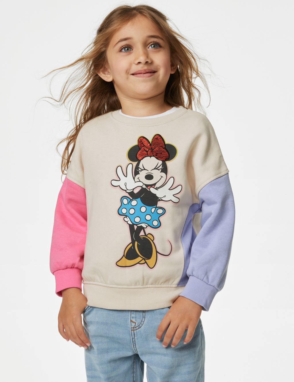 Cotton Rich Minnie™ Sweatshirt (2-8 Yrs) 3 of 5