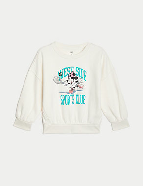 Cotton Rich Minnie Mouse™ Sweatshirt (2-8 Yrs) Image 2 of 5