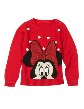 Cotton Rich Minnie Mouse Jumper (1-7 Years) Image 2 of 4