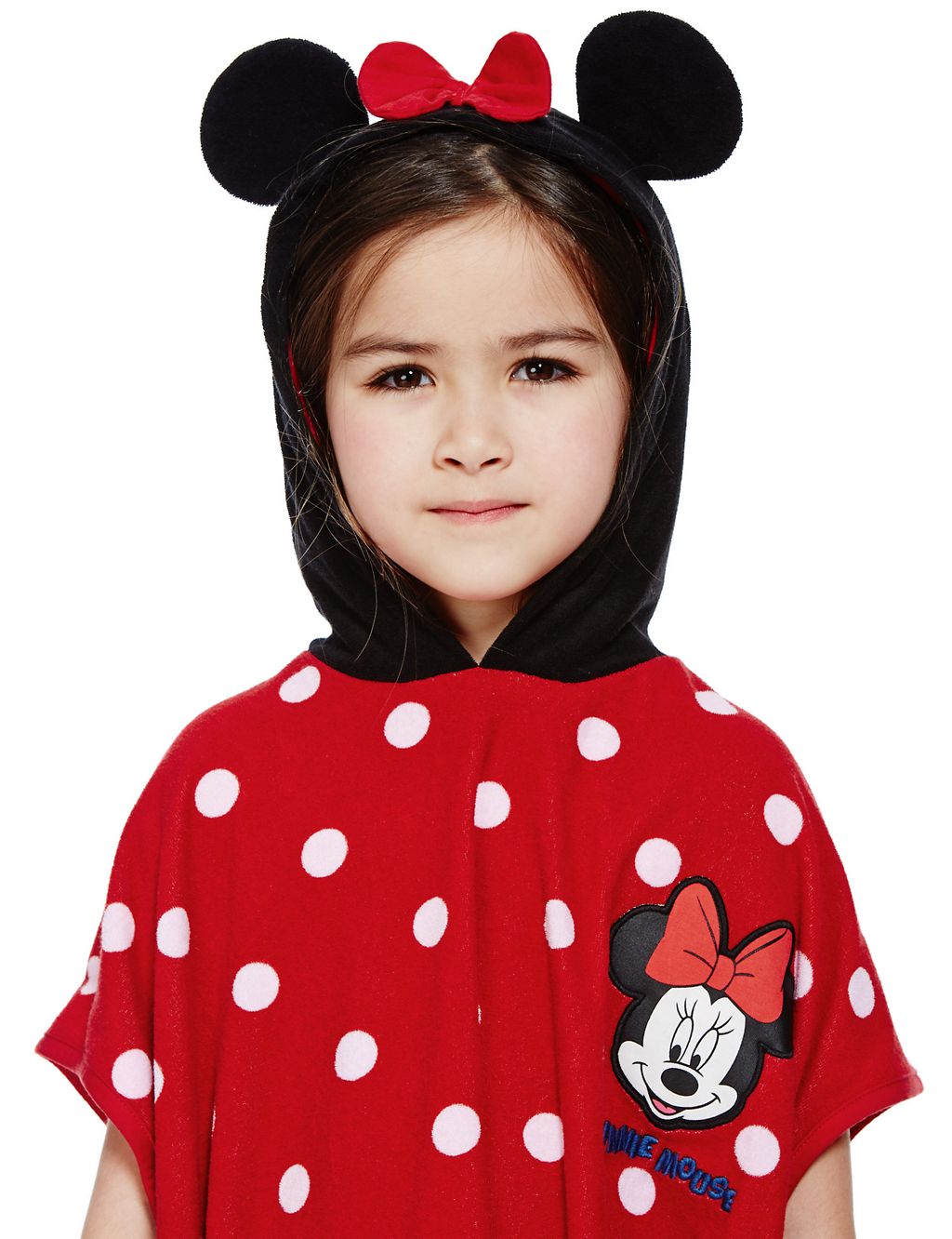 Cotton Rich Minnie Mouse Towelling  Poncho (1-7 Years) 4 of 4