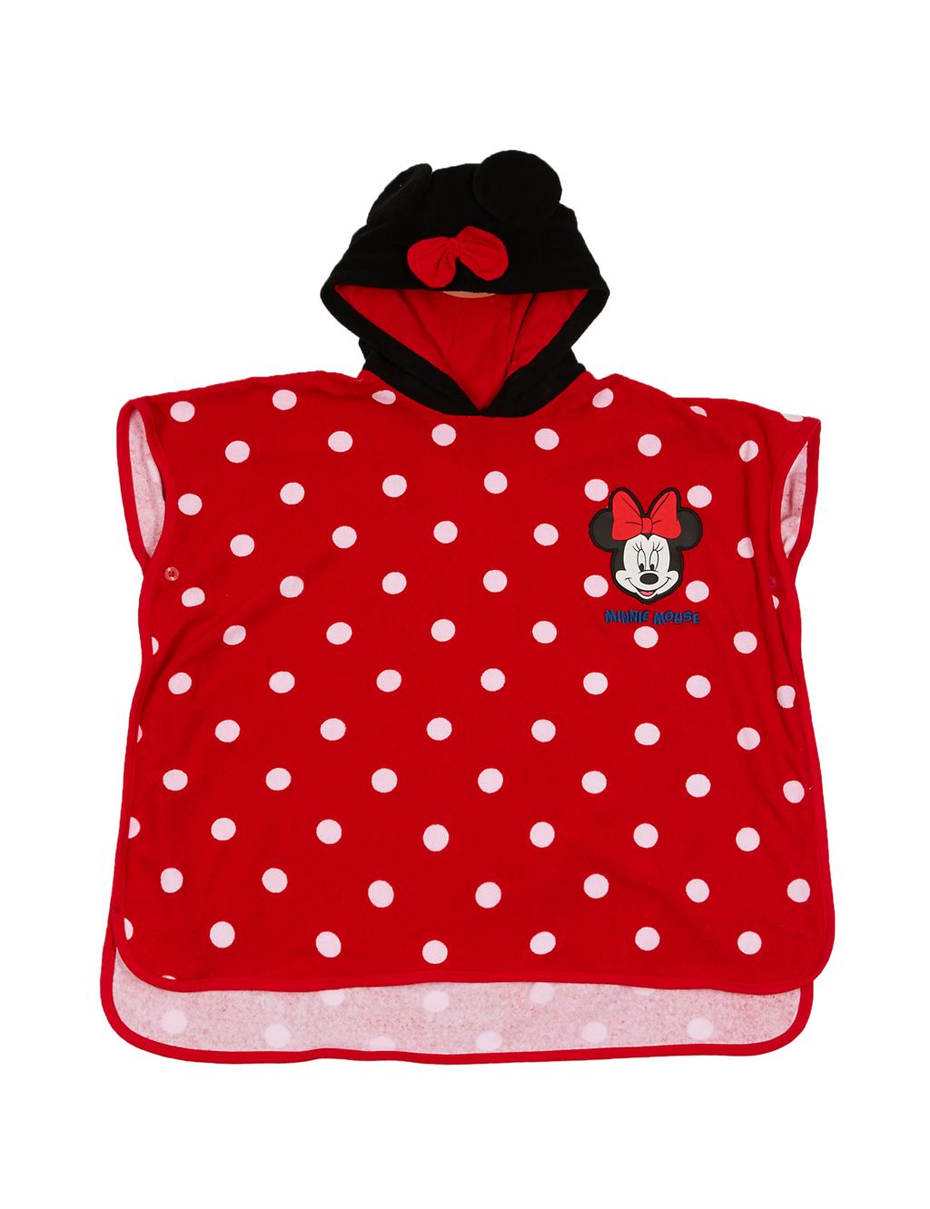 Cotton Rich Minnie Mouse Towelling  Poncho (1-7 Years) 1 of 4