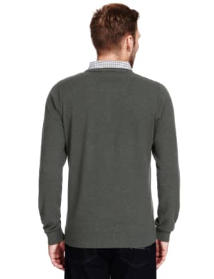 Marks and spencer outlet mock shirt jumper men's