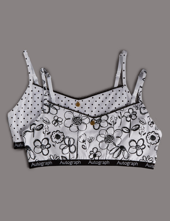 Cotton Rich Monochrome Assorted Crop Tops (6-16 Years) Image 1 of 2