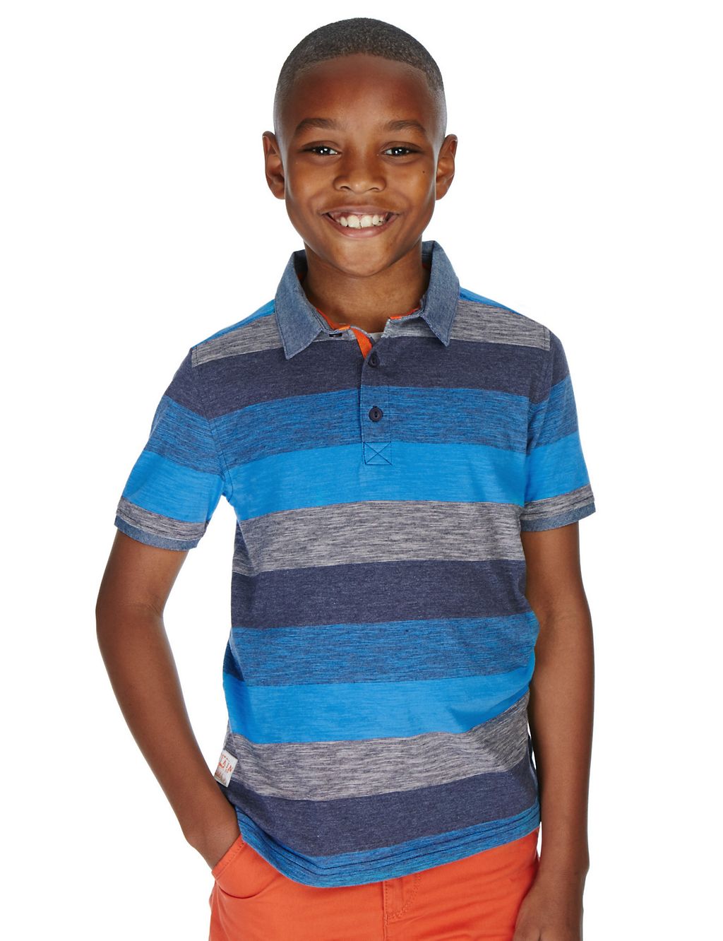 Cotton Rich Multi-Striped Polo Shirt (1-7 Years) 3 of 4