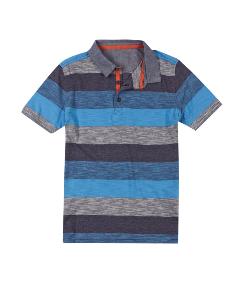 Cotton Rich Multi-Striped Polo Shirt (1-7 Years) 2 of 4