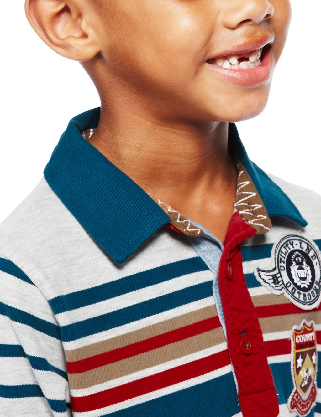 Cotton Rich Multi-Striped Rugby Top 5 of 5