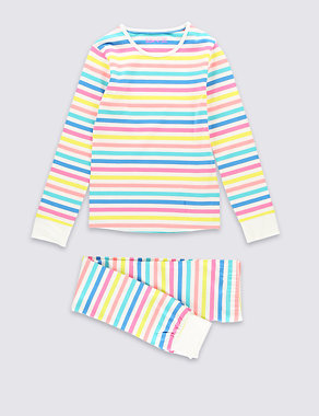Cotton Rich Multi-Striped Stay Soft Pyjamas (1-16 Years) Image 2 of 4