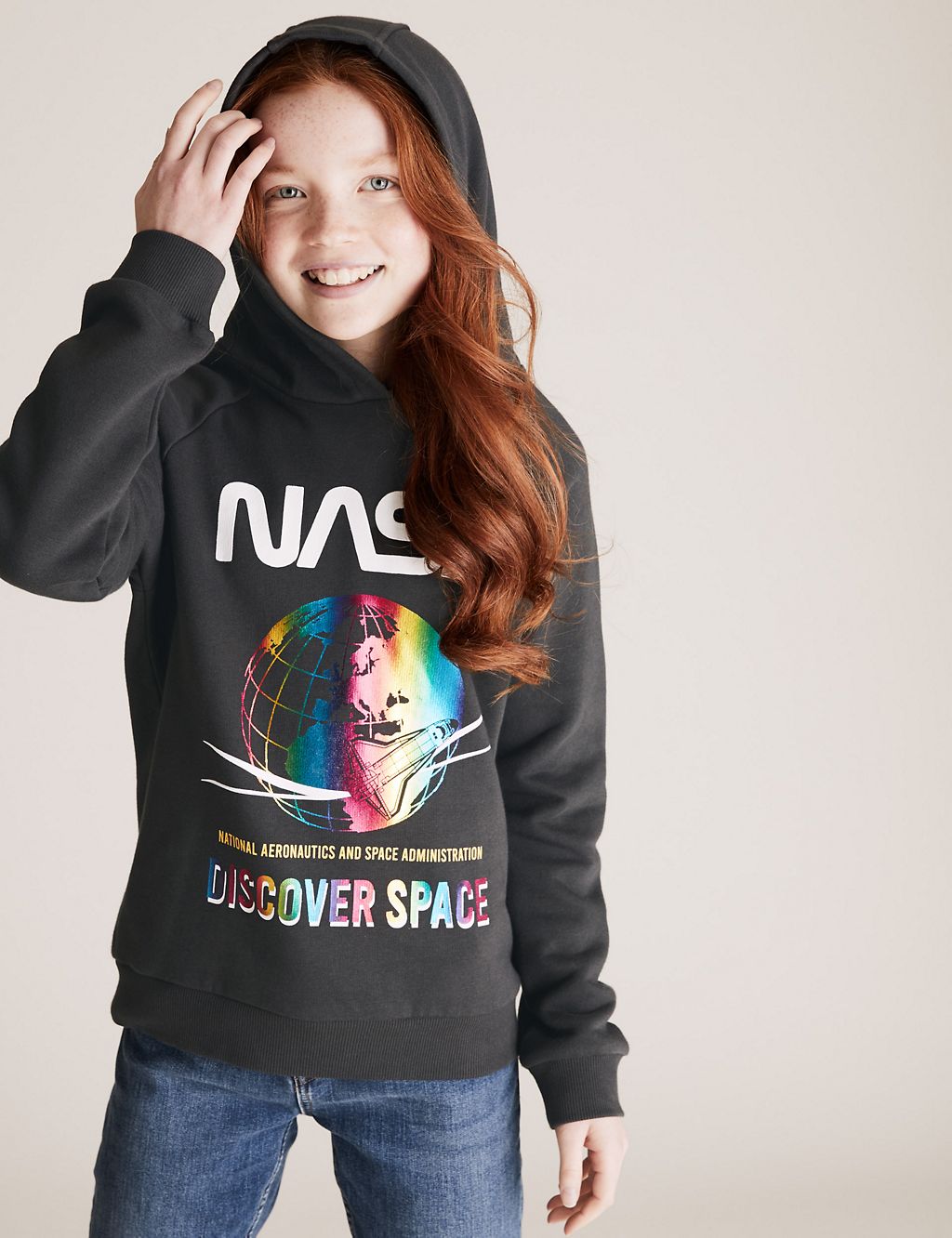 Cotton Rich NASA™ Graphic Hoodie (6-14 Yrs) | M&S Collection | M&S