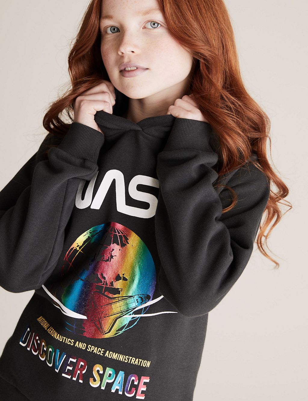 Cotton Rich NASA™ Graphic Hoodie (6-14 Yrs) 2 of 5
