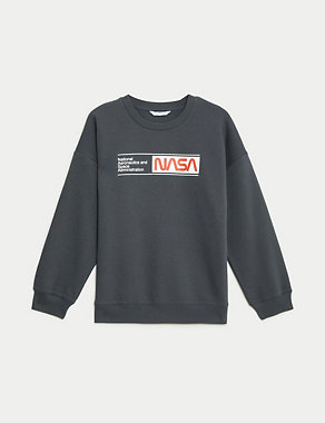 Cotton Rich NASA™ Sweatshirt (6-16 Yrs) Image 2 of 5