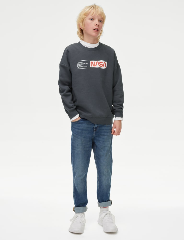 Cotton Rich NASA™ Sweatshirt (6-16 Yrs) 1 of 5