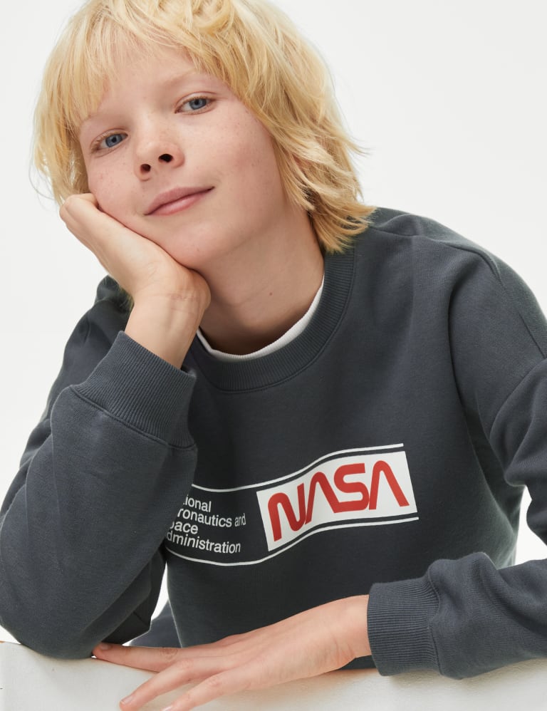 Cotton Rich NASA Sweatshirt 6 16 Yrs