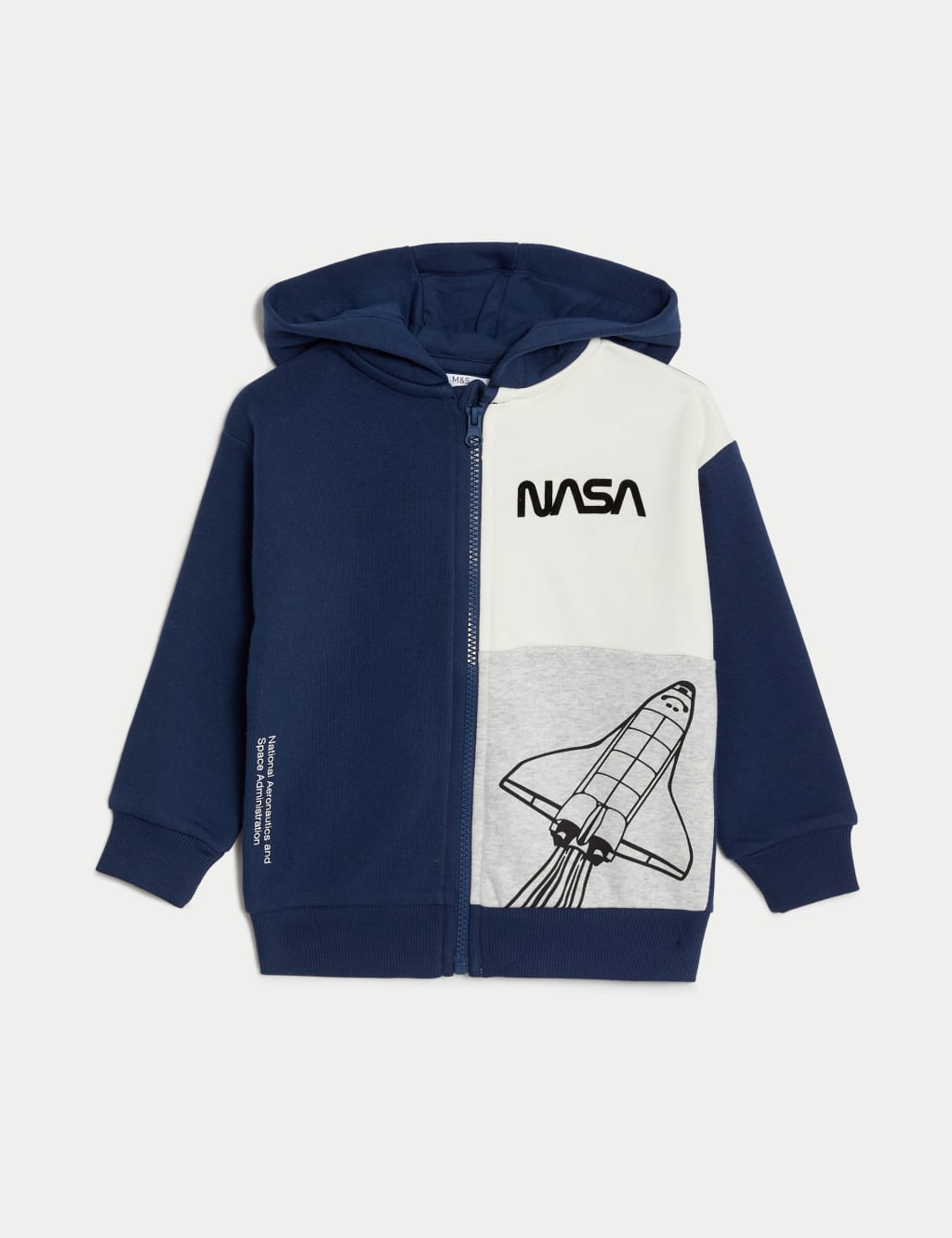 Cotton Rich NASA™ Zip Hoodie (2-8 Yrs) 1 of 6