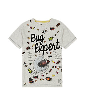 Cotton Rich Natural History Museum Bug Expert T-Shirt (2-8 Years) Image 2 of 5