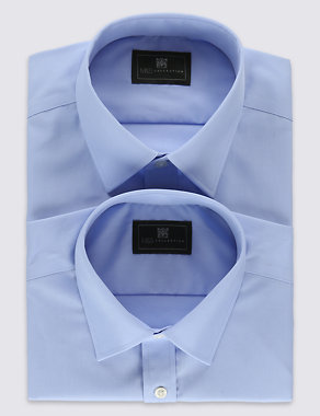 Cotton Rich Non-Iron Regular Fit Shirts Image 2 of 4
