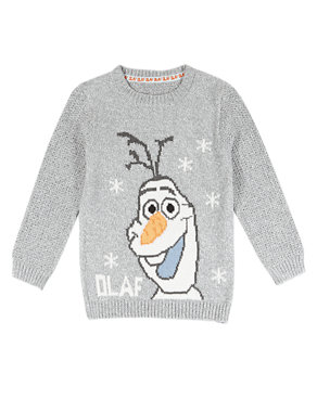 Cotton Rich Olaf Slogan Jumper (1-6 Years) Image 2 of 3