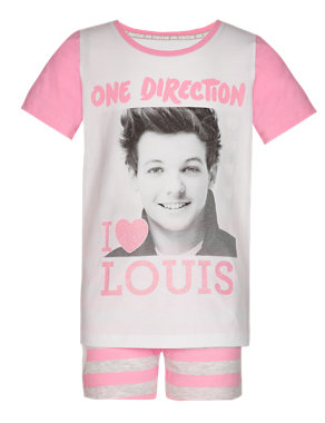 Cotton Rich One Direction Short Pyjamas - Louis (5-14 Years) Image 2 of 5