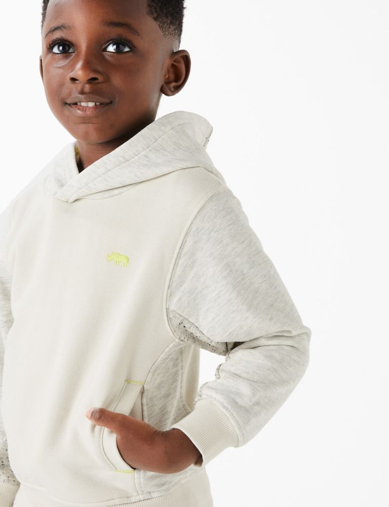 Cotton Rich Overhead Cut & Sew Hoodie (2-7 Years) 1 of 4