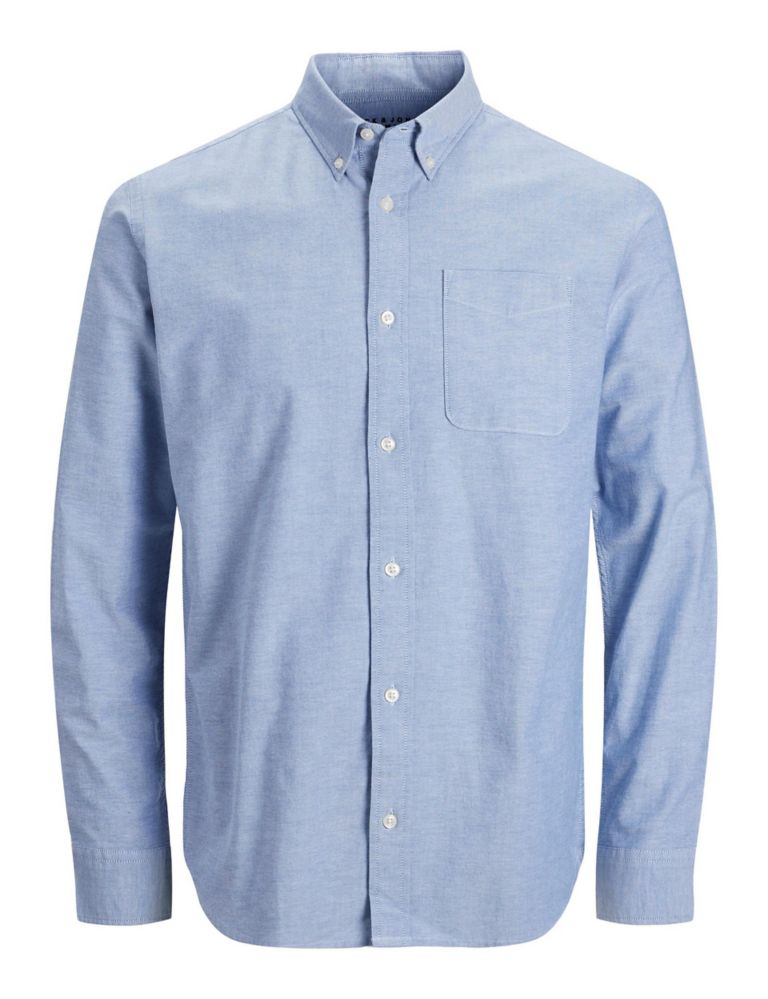 Cotton Rich Oxford Shirt | JACK & JONES | M&S
