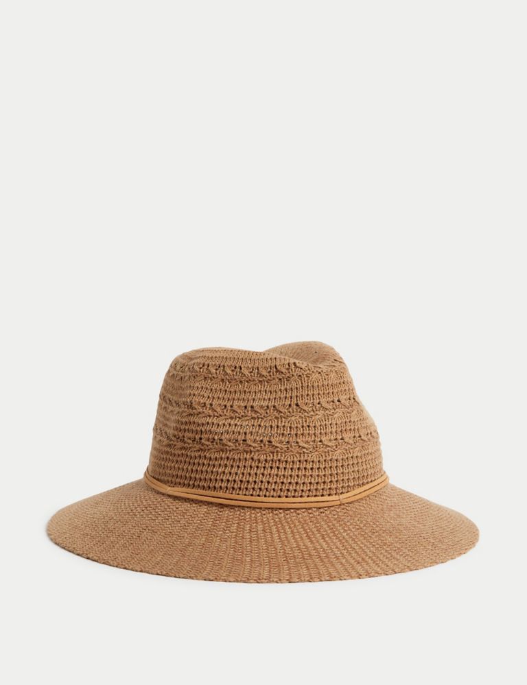 Cotton Rich Packable Fedora Hat 1 of 2
