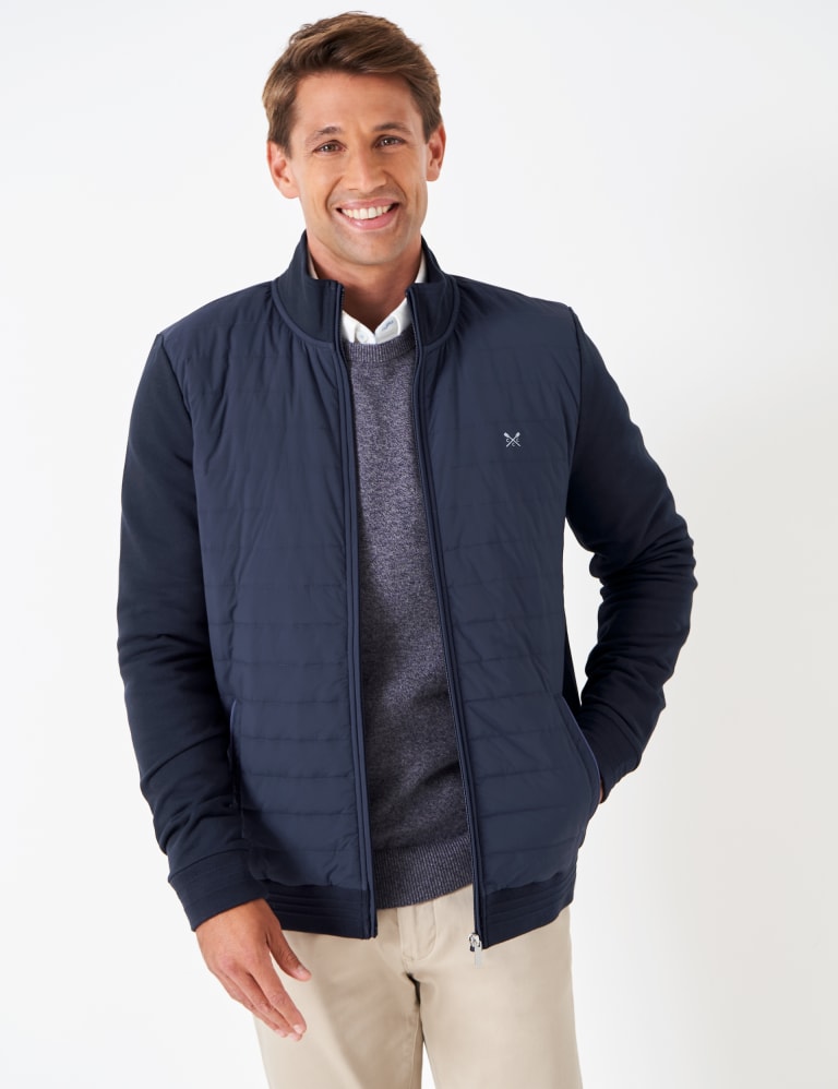 Cotton Rich Padded Hybrid Full Zip Jacket