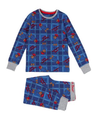 Cotton Rich Paddington Bear™ Checked Pyjamas (1-8 Years) Image 2 of 3