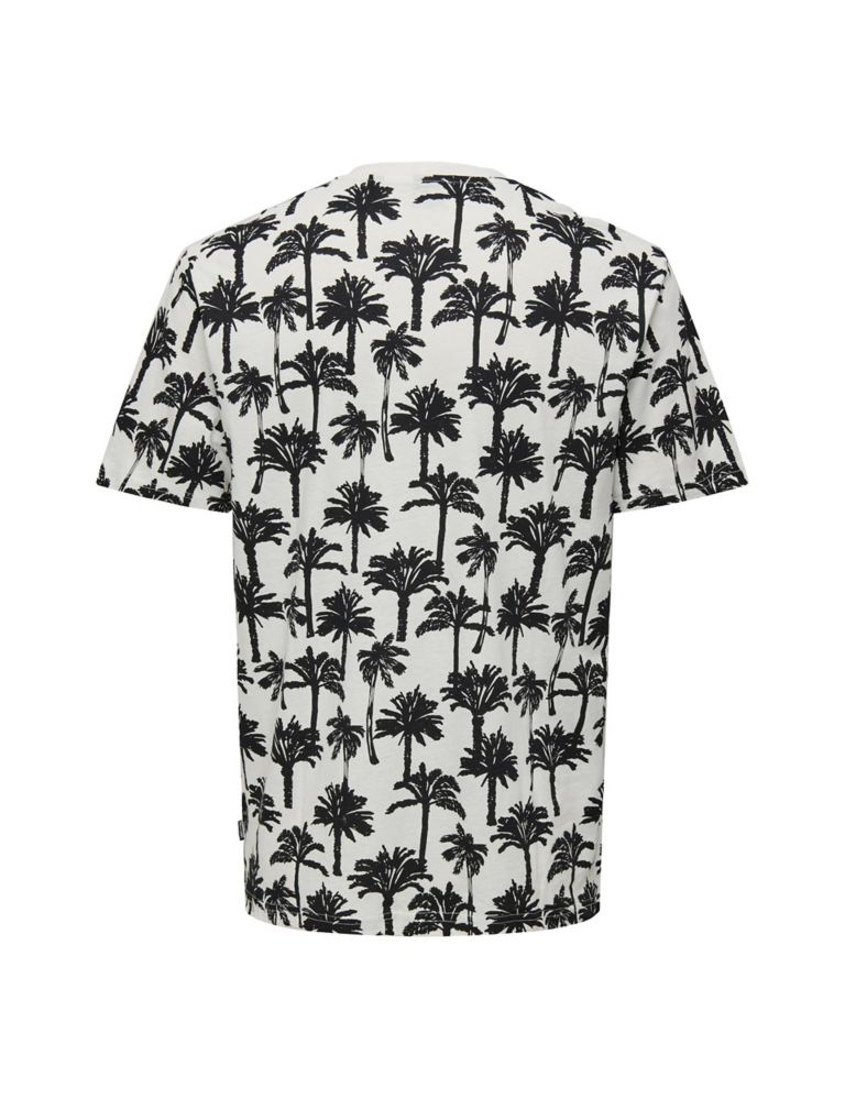 Cotton Rich Palm Print T-Shirt 2 of 2