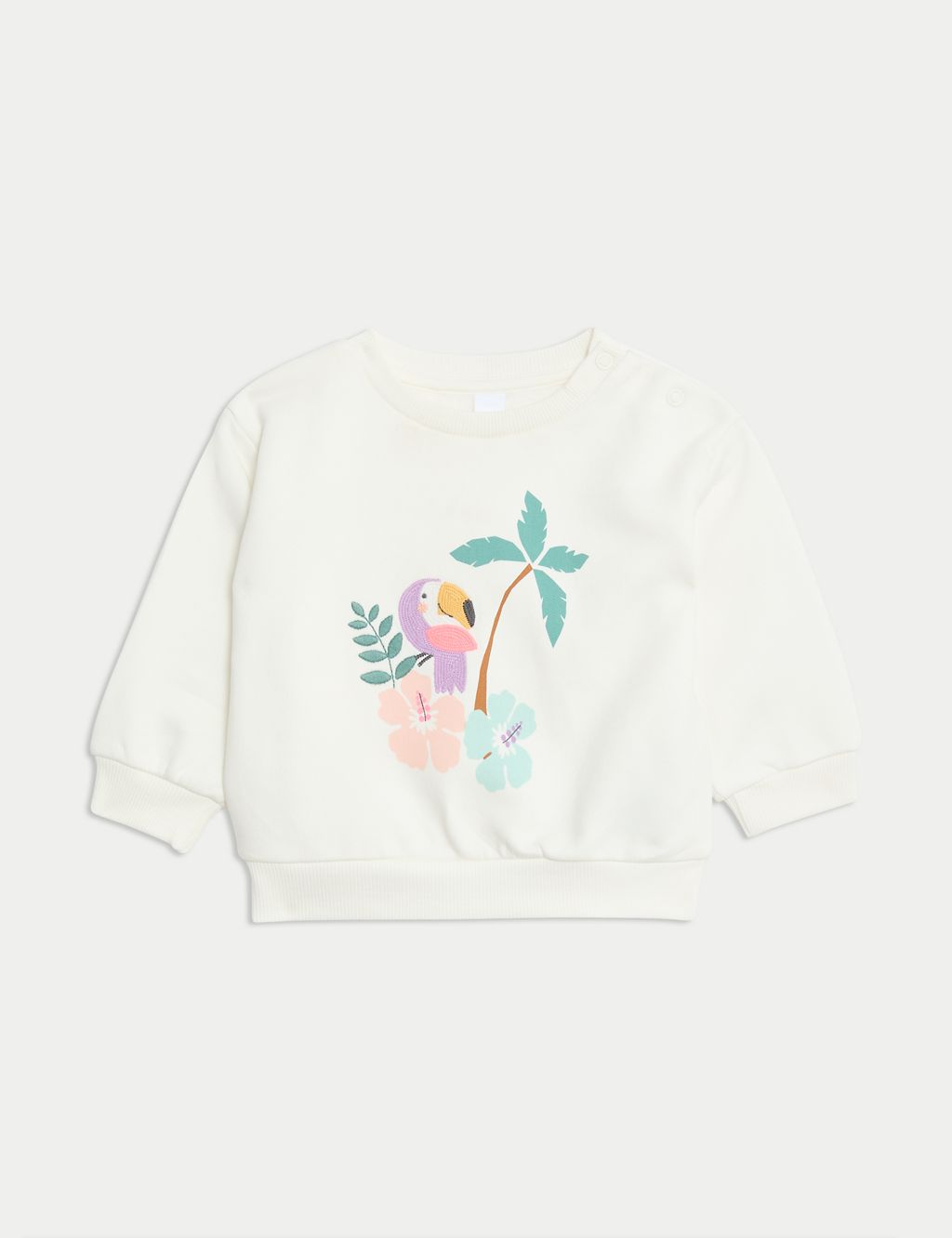 Cotton Rich Palm Tree Sweatshirt (0-3 Yrs) 3 of 3