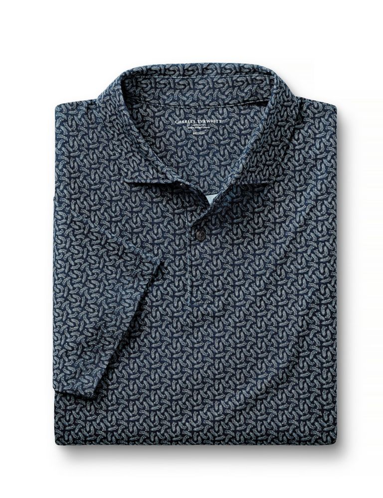 Cotton Rich Pattern Polo Shirt 2 of 5