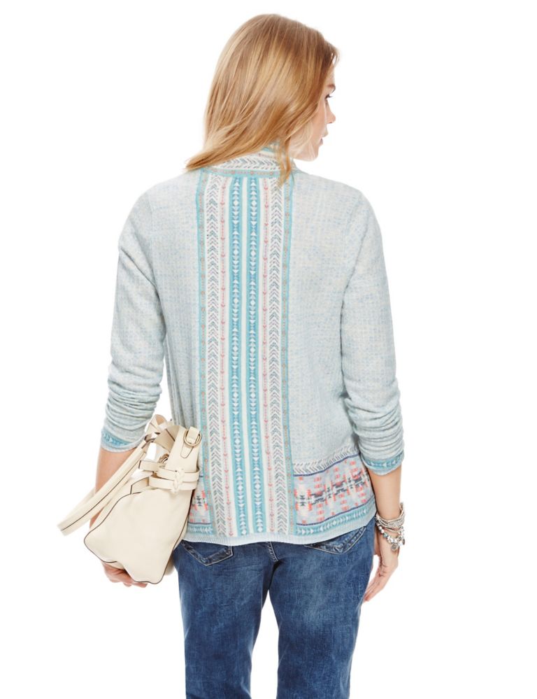 Cotton Rich Patterned Cardigan 4 of 4