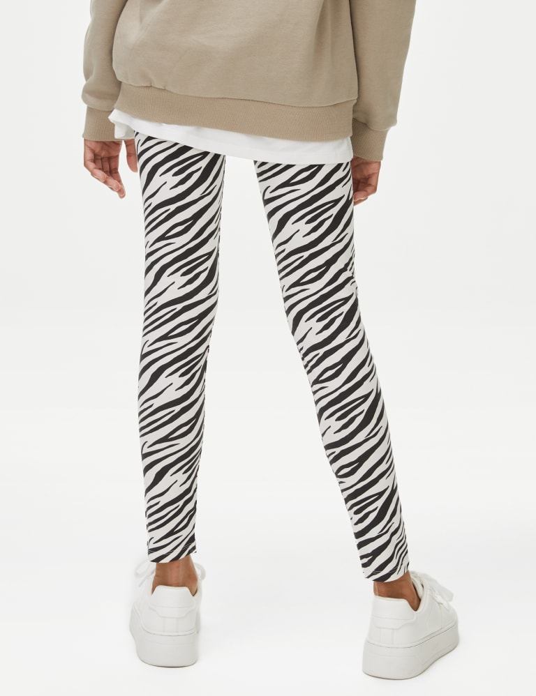Patterned cotton leggings clearance
