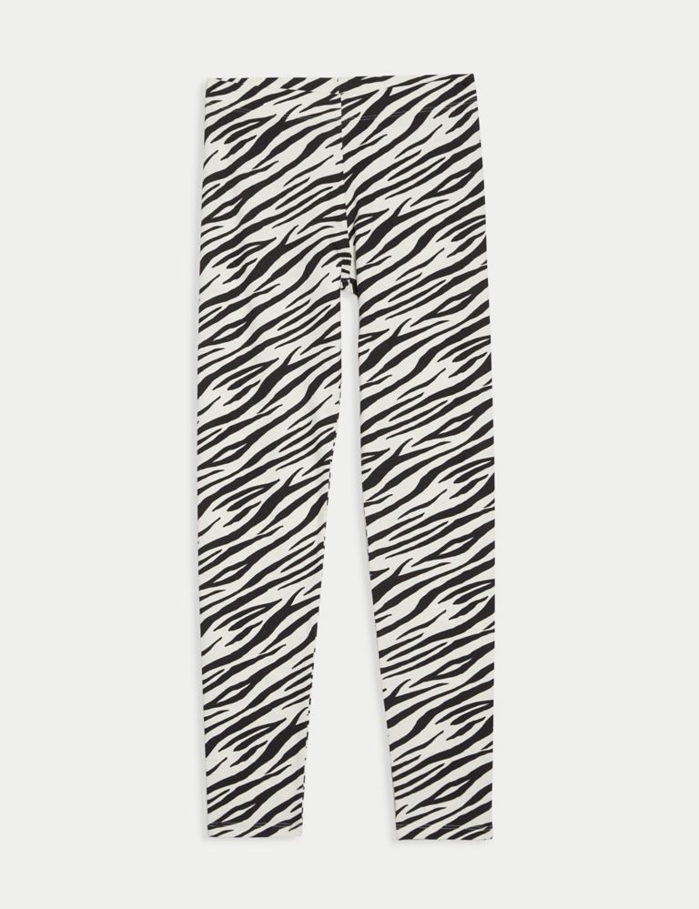 Cotton Rich Patterned Leggings (6-16 Yrs) 2 of 4