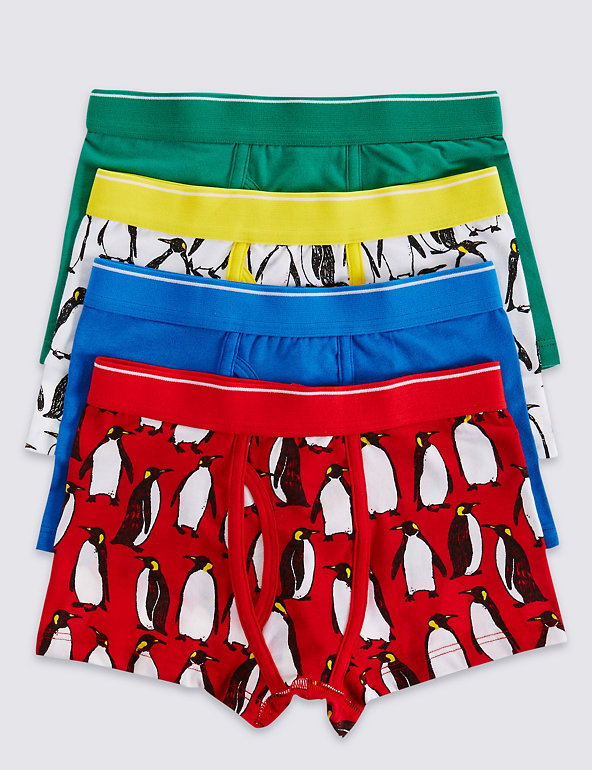 Cotton Rich Penguin Trunks (3-16 Years) Image 1 of 2