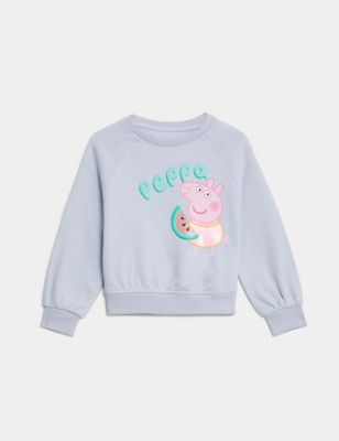 Cotton Rich Peppa Pig™ Sweatshirt (2-8 Yrs) Image 2 of 6