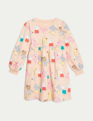 Cotton Rich Peppa Pig™ Sweatshirt Dress (2-8 Yrs) Image 2 of 5