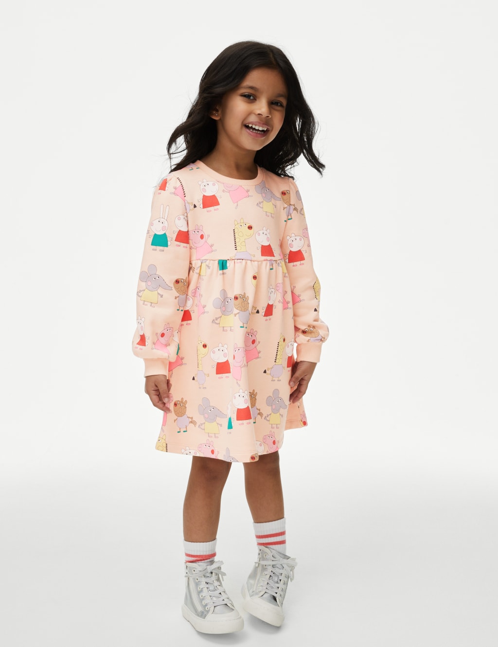 Cotton Rich Peppa Pig™ Sweatshirt Dress (2-8 Yrs) 3 of 5