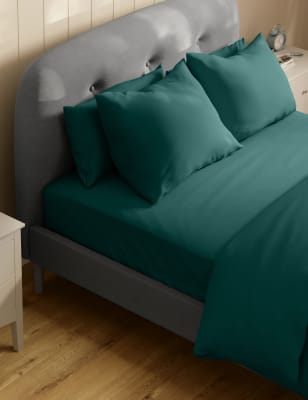 Cotton Rich Percale Deep Fitted Sheet Image 1 of 2