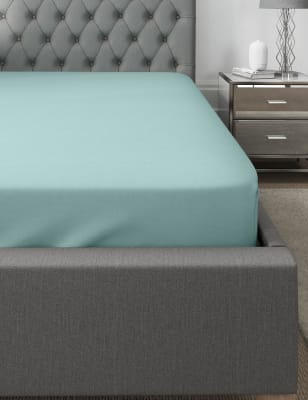 Cotton Rich Percale Deep Fitted Sheet Image 2 of 3