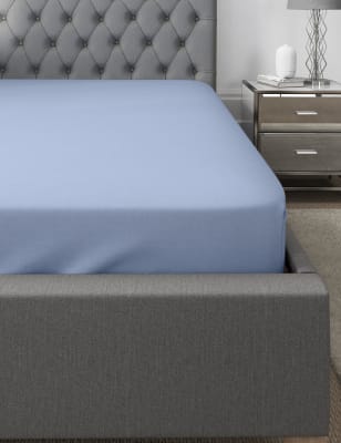Cotton Rich Percale Deep Fitted Sheet Image 2 of 3