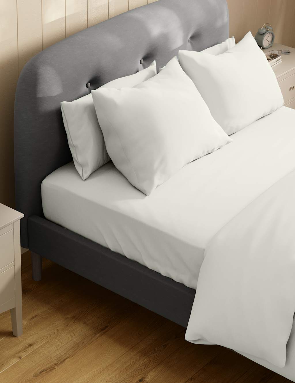 Cotton Rich Percale Deep Fitted Sheet 1 of 4