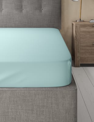 Cotton Rich Percale Fitted Sheet Image 1 of 2