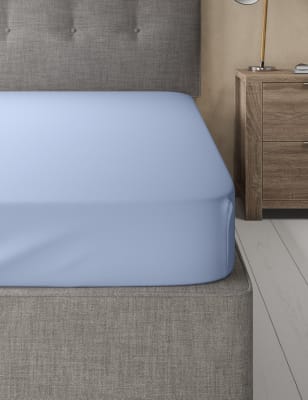 Cotton Rich Percale Fitted Sheet Image 1 of 2