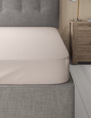 Cotton Rich Percale Fitted Sheet Image 1 of 2