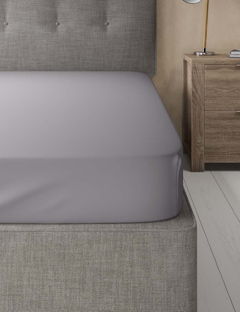 Cotton Rich Percale Fitted Sheet 1 of 2