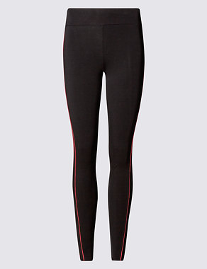 Cotton Rich Piped Leggings Image 2 of 3