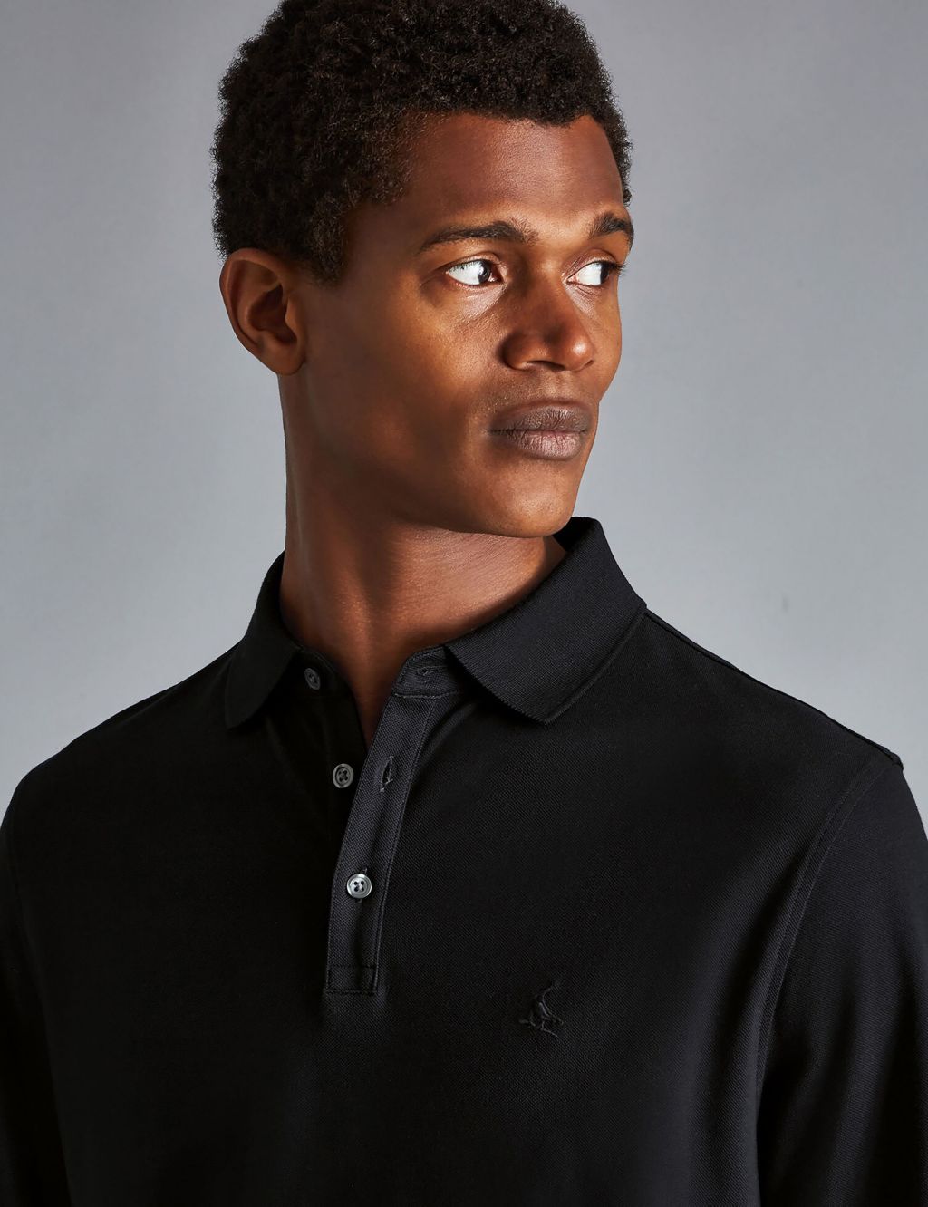 Cotton Rich Pique Long Sleeve Polo Shirt | Charles Tyrwhitt | M&S