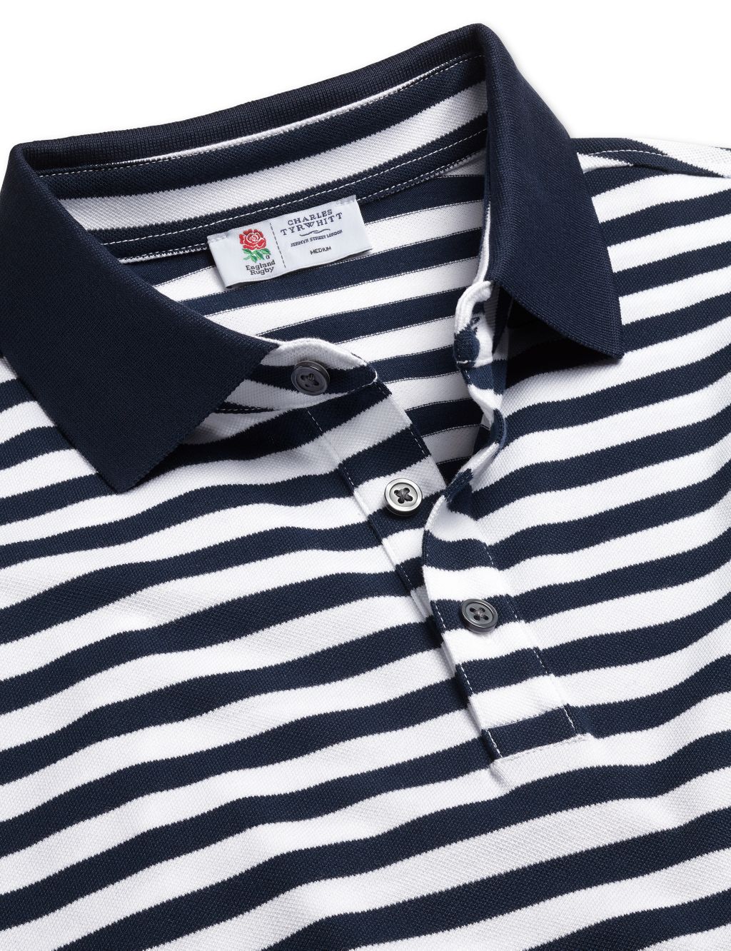 Cotton Rich Pique Striped Polo Shirt 4 of 6